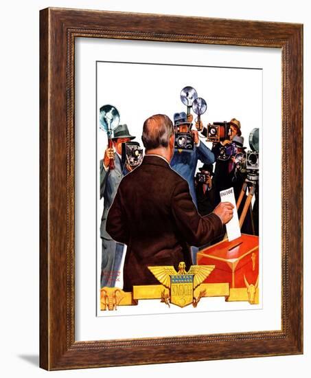 "Candidate Voting,"November 7, 1936-Edgar Franklin Wittmack-Framed Premium Giclee Print