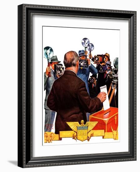 "Candidate Voting,"November 7, 1936-Edgar Franklin Wittmack-Framed Premium Giclee Print