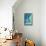 Candle and Holly, Blue-null-Framed Stretched Canvas displayed on a wall