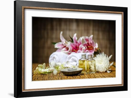 Candle and Massage Oil-psphotography-Framed Photographic Print