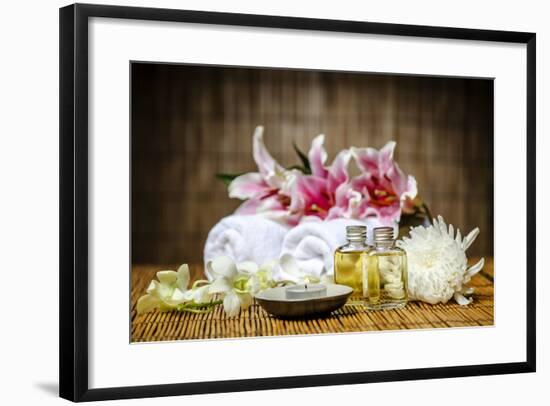 Candle and Massage Oil-psphotography-Framed Photographic Print