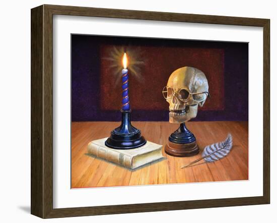 Candle and Skull, 2020 (Oil on Canvas)-Trevor Neal-Framed Giclee Print