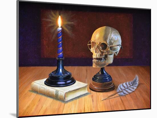 Candle and Skull, 2020 (Oil on Canvas)-Trevor Neal-Mounted Giclee Print