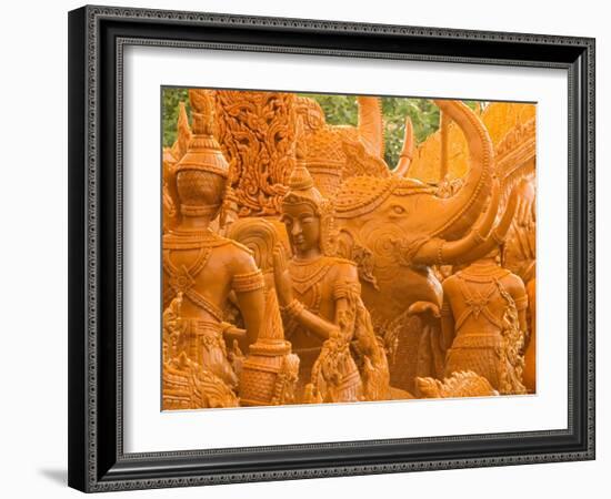 Candle Festival and Sculpture, Buddhist Lent Rituals, Ubon Ratchathani, Thailand-Gavriel Jecan-Framed Photographic Print