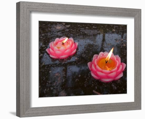 Candle Floating in Dafo Temple, Leshan, Sichuan, China-Porteous Rod-Framed Photographic Print