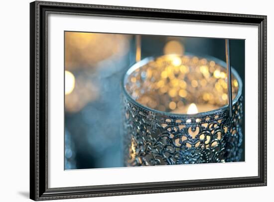 Candle in Metal Vessel-Alexander Georgiadis-Framed Photographic Print