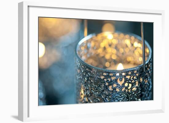 Candle in Metal Vessel-Alexander Georgiadis-Framed Photographic Print