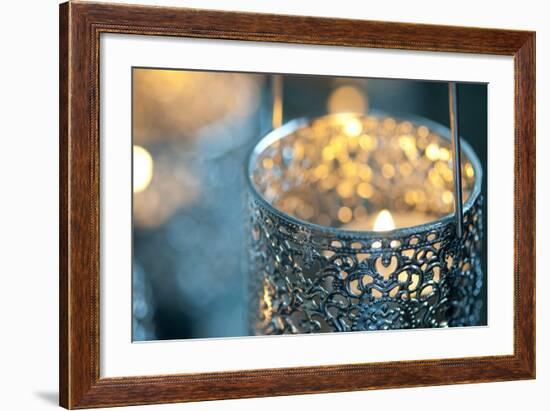 Candle in Metal Vessel-Alexander Georgiadis-Framed Photographic Print