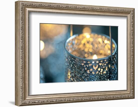 Candle in Metal Vessel-Alexander Georgiadis-Framed Photographic Print