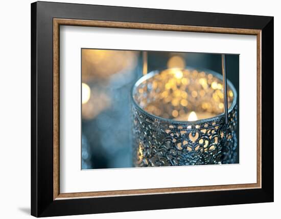 Candle in Metal Vessel-Alexander Georgiadis-Framed Photographic Print