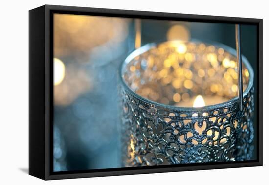 Candle in Metal Vessel-Alexander Georgiadis-Framed Premier Image Canvas