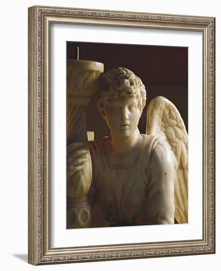 Candleholder Angel from the Ark of St Dominic-Michelangelo Buonarroti-Framed Giclee Print