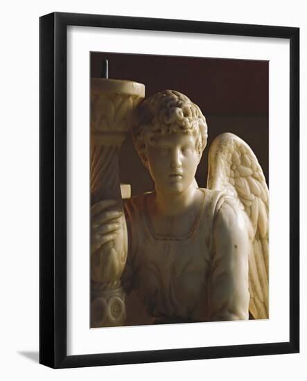 Candleholder Angel from the Ark of St Dominic-Michelangelo Buonarroti-Framed Giclee Print