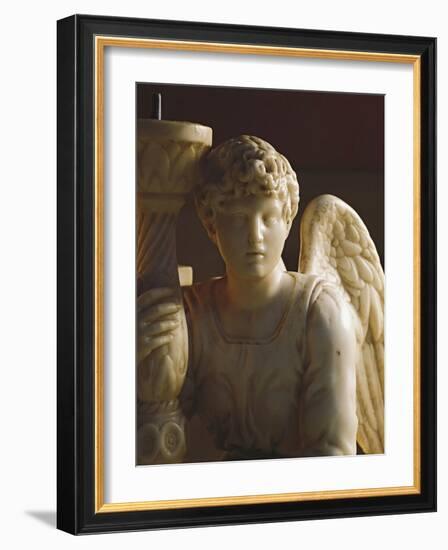 Candleholder Angel from the Ark of St Dominic-Michelangelo Buonarroti-Framed Giclee Print