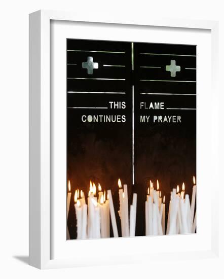 Candles at the Lourdes Shrine, Lourdes, Hautes Pyrenees, France, Europe-Godong-Framed Photographic Print