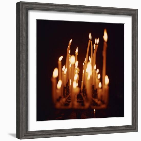 Candles, Chartres Cathedral, France, Europe-Robert Harding-Framed Photographic Print