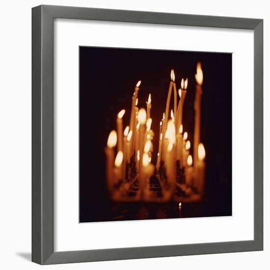 Candles, Chartres Cathedral, France, Europe-Robert Harding-Framed Photographic Print