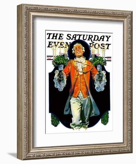 "Candles for Christmas," Saturday Evening Post Cover, December 14, 1929-Elbert Mcgran Jackson-Framed Giclee Print