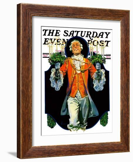 "Candles for Christmas," Saturday Evening Post Cover, December 14, 1929-Elbert Mcgran Jackson-Framed Giclee Print