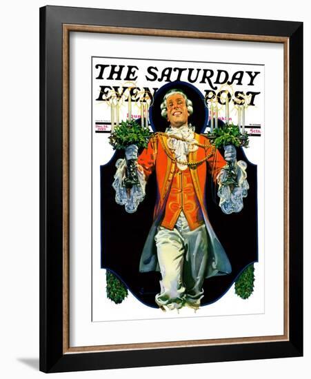 "Candles for Christmas," Saturday Evening Post Cover, December 14, 1929-Elbert Mcgran Jackson-Framed Giclee Print