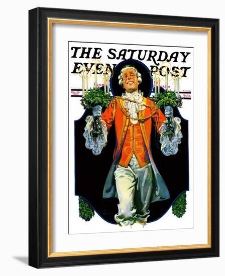 "Candles for Christmas," Saturday Evening Post Cover, December 14, 1929-Elbert Mcgran Jackson-Framed Giclee Print