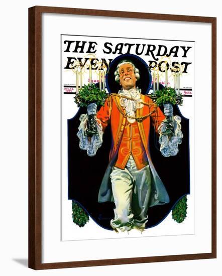 "Candles for Christmas," Saturday Evening Post Cover, December 14, 1929-Elbert Mcgran Jackson-Framed Giclee Print