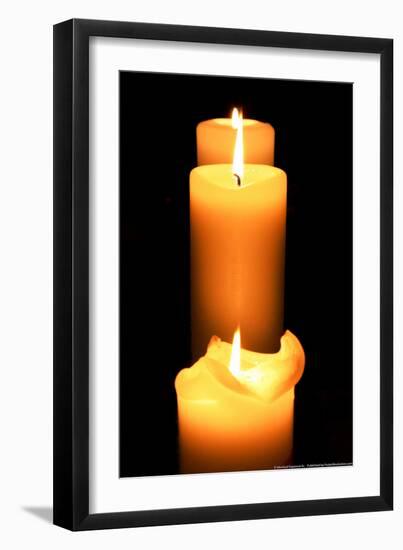 Candles in the Darkness-null-Framed Photo