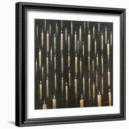 Candles on the Lake, Udaipur, India, 2012-Lincoln Seligman-Framed Giclee Print