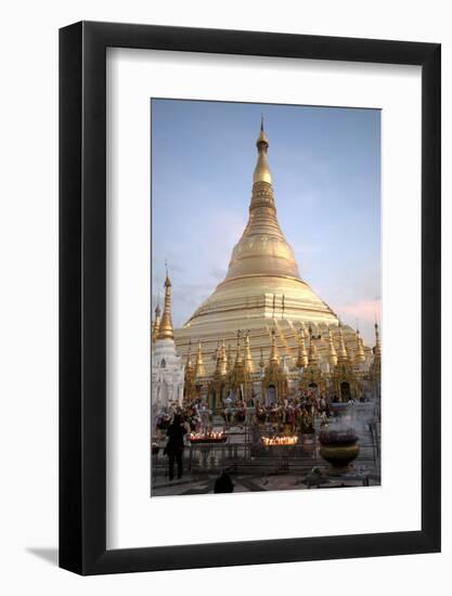 Candles Placed by Devotees-Annie Owen-Framed Photographic Print