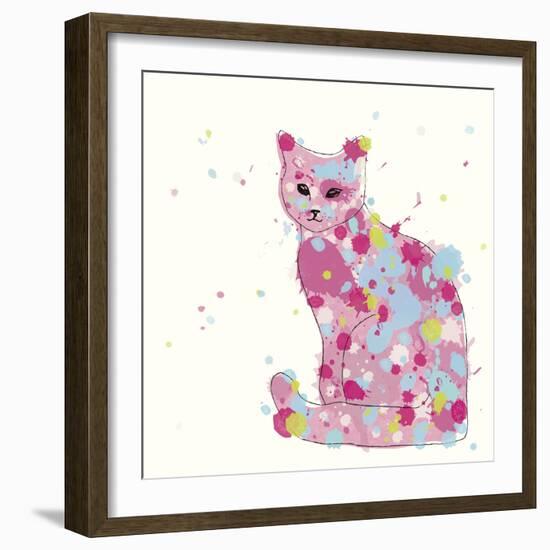 Candy Cat II-Clara Wells-Framed Giclee Print