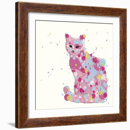 Candy Cat II-Clara Wells-Framed Giclee Print