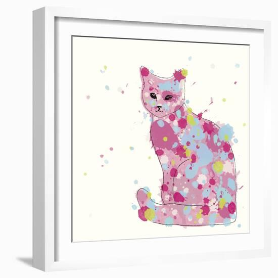 Candy Cat II-Clara Wells-Framed Giclee Print