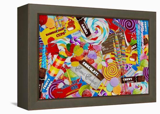 Candy Collage 2-Megan Aroon Duncanson-Framed Premier Image Canvas