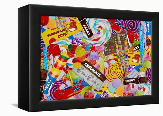 Candy Collage 2-Megan Aroon Duncanson-Framed Premier Image Canvas