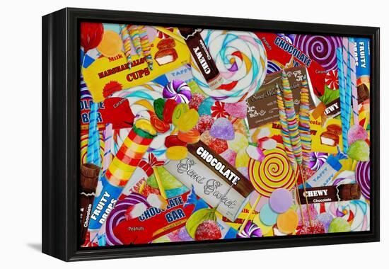 Candy Collage 2-Megan Aroon Duncanson-Framed Premier Image Canvas