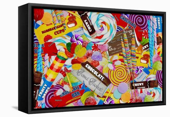 Candy Collage 2-Megan Aroon Duncanson-Framed Premier Image Canvas