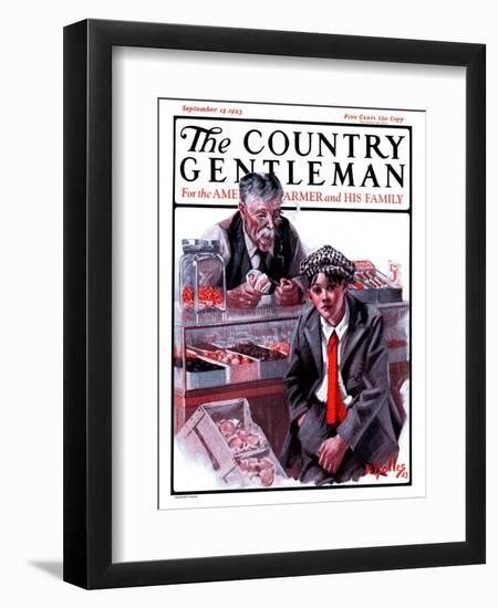 "Candy Counter," Country Gentleman Cover, September 15, 1923-R. Bolles-Framed Giclee Print