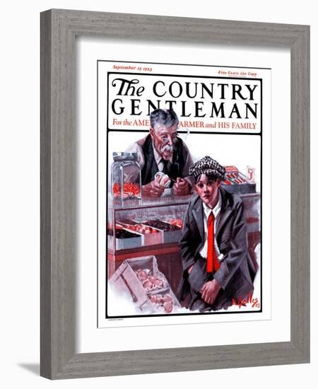 "Candy Counter," Country Gentleman Cover, September 15, 1923-R. Bolles-Framed Giclee Print