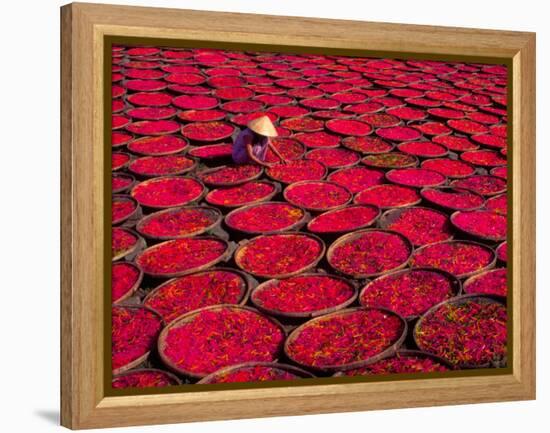 Candy Drying in Baskets, Vietnam-Keren Su-Framed Premier Image Canvas