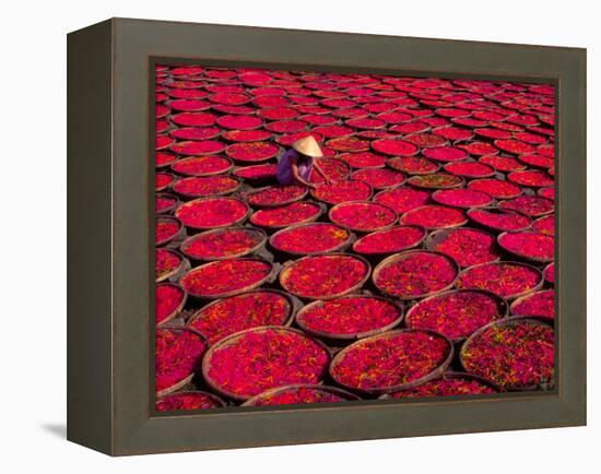 Candy Drying in Baskets, Vietnam-Keren Su-Framed Premier Image Canvas