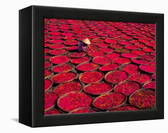 Candy Drying in Baskets, Vietnam-Keren Su-Framed Premier Image Canvas