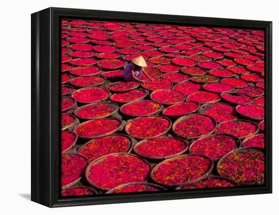 Candy Drying in Baskets, Vietnam-Keren Su-Framed Premier Image Canvas