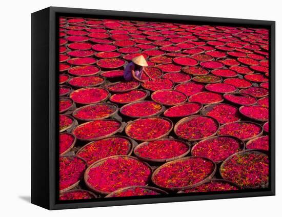 Candy Drying in Baskets, Vietnam-Keren Su-Framed Premier Image Canvas