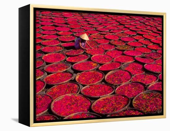 Candy Drying in Baskets, Vietnam-Keren Su-Framed Premier Image Canvas