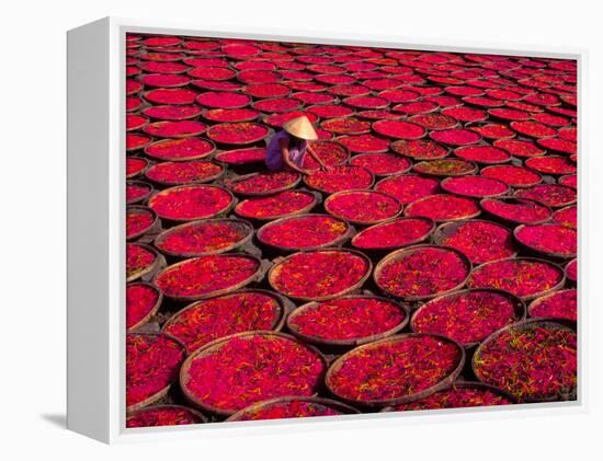 Candy Drying in Baskets, Vietnam-Keren Su-Framed Premier Image Canvas