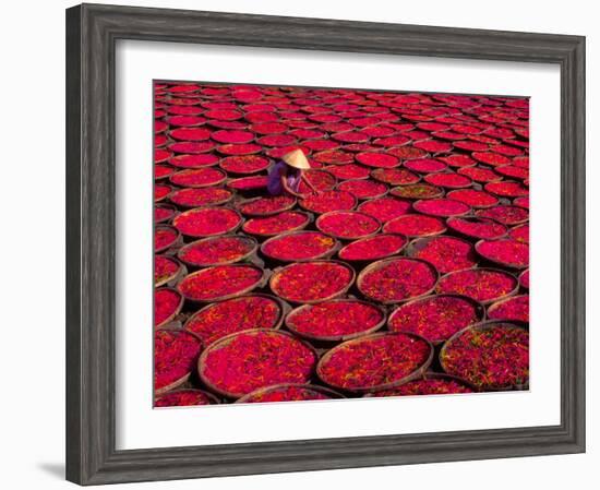 Candy Drying in Baskets, Vietnam-Keren Su-Framed Photographic Print