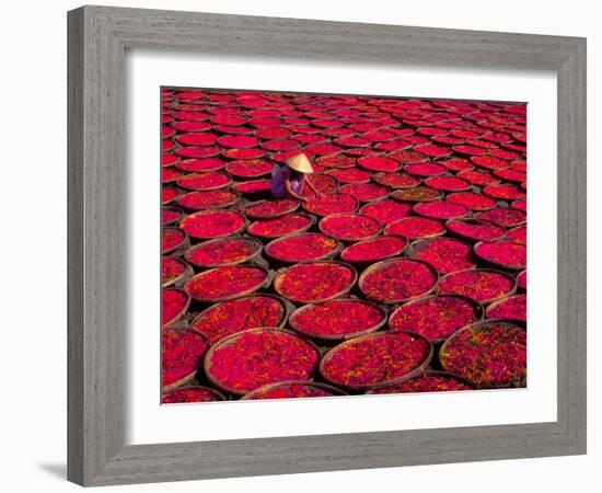 Candy Drying in Baskets, Vietnam-Keren Su-Framed Photographic Print