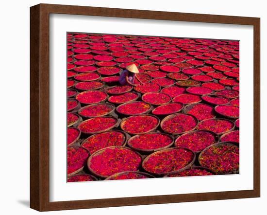 Candy Drying in Baskets, Vietnam-Keren Su-Framed Photographic Print