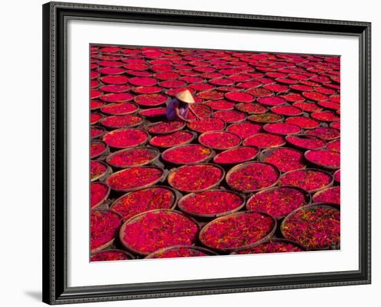 Candy Drying in Baskets, Vietnam-Keren Su-Framed Photographic Print