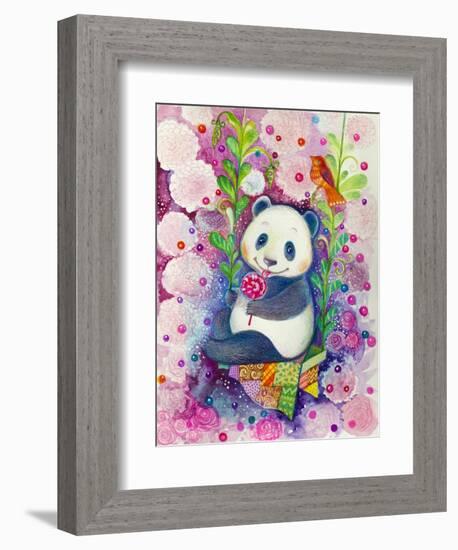 Candy Magic Panda-Oxana Zaika-Framed Giclee Print